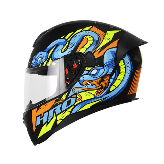 CASCO HRO HRO-511 SABURO MATE NEGRO NARANJA NEON