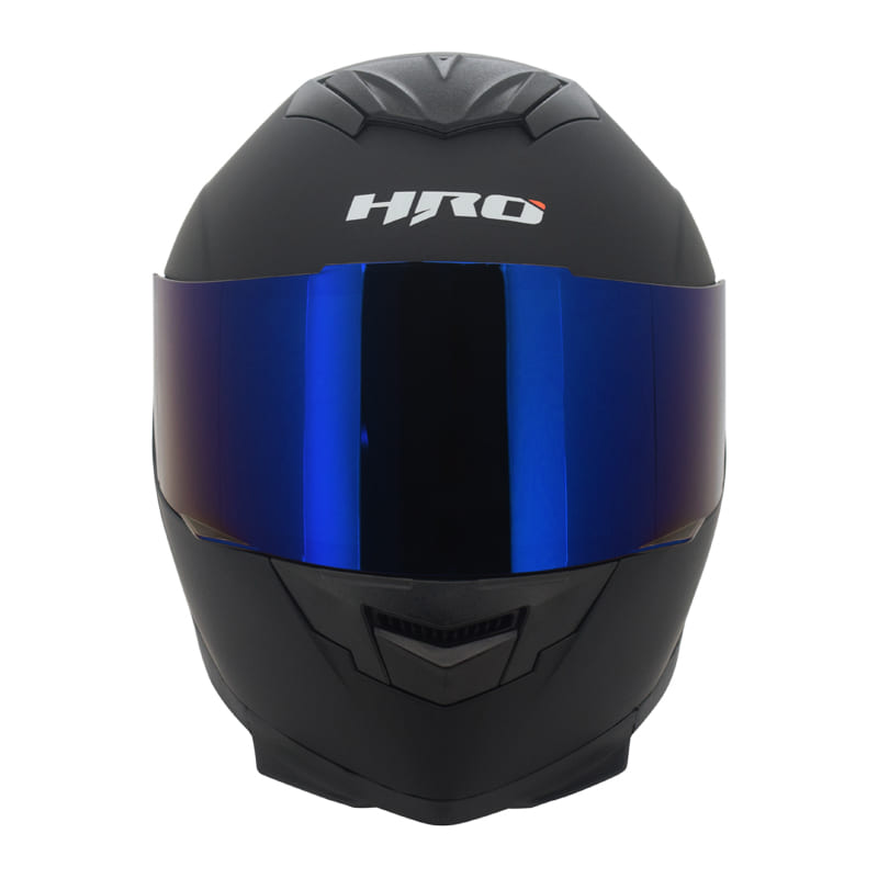 CASCO HRO HRO-511 SOLID MATE NEGRO VISOR AZUL