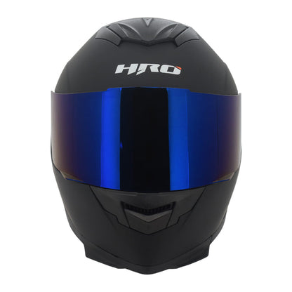 CASCO HRO HRO-511 SOLID MATE NEGRO VISOR AZUL