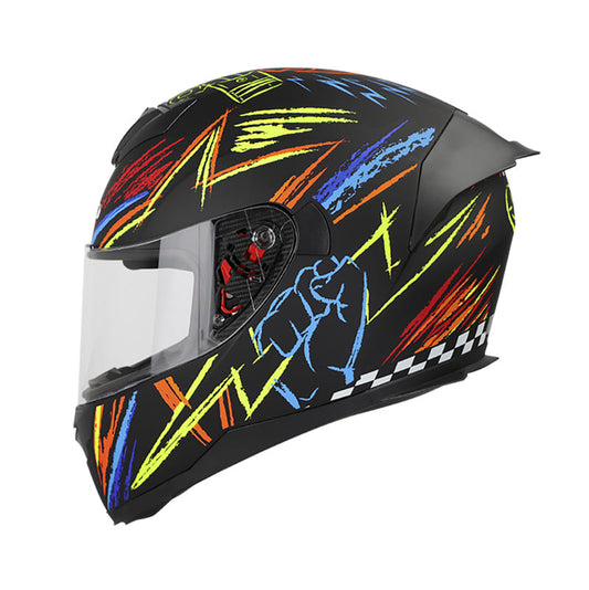 CASCO HRO HRO-511 TRACK MATE NEGRO NARANJA NEON