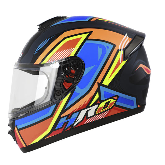 CASCO HRO HRO-516 COMANDER AZUL NAVY NARANJA NEON