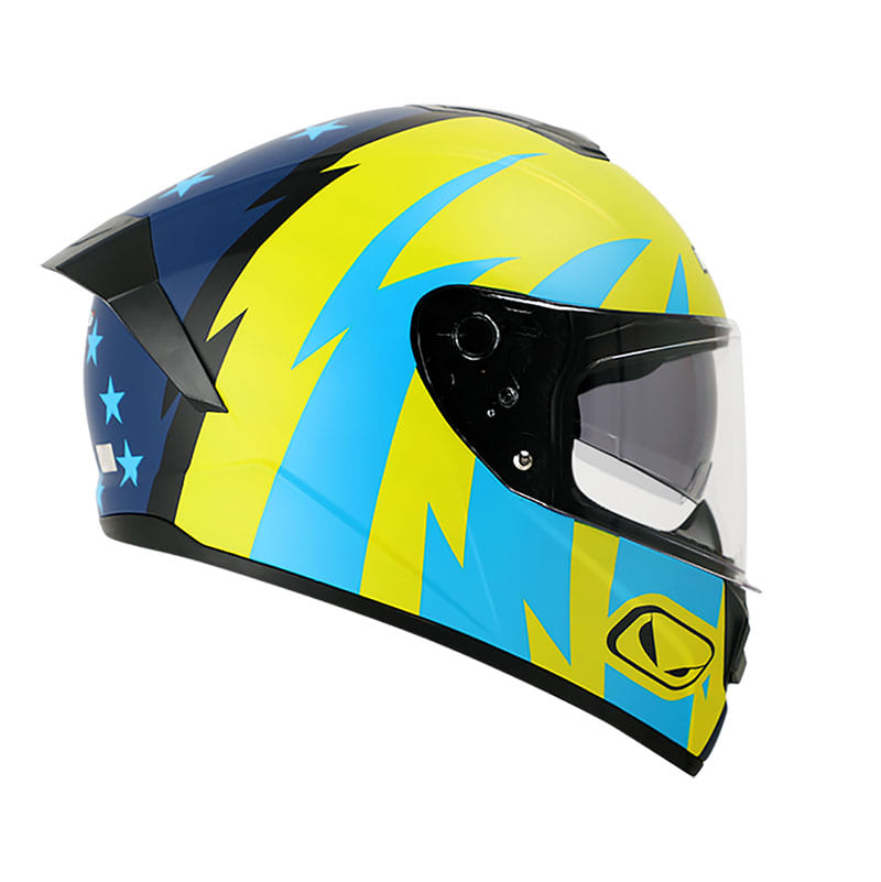 CASCO HRO HRO-518DV PATRIOT AZUL NAVY AMARILLO NEON