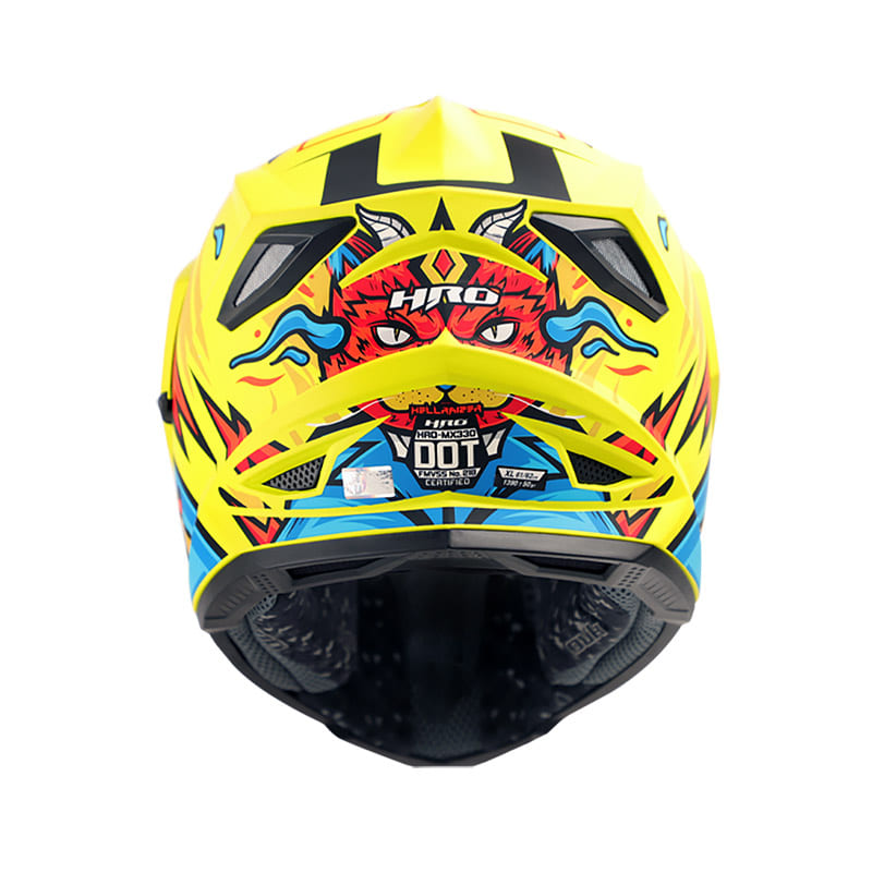 CASCO HRO HRO-MX330DV HELLRAIZER AMARILLO NEON NARANJA NEON