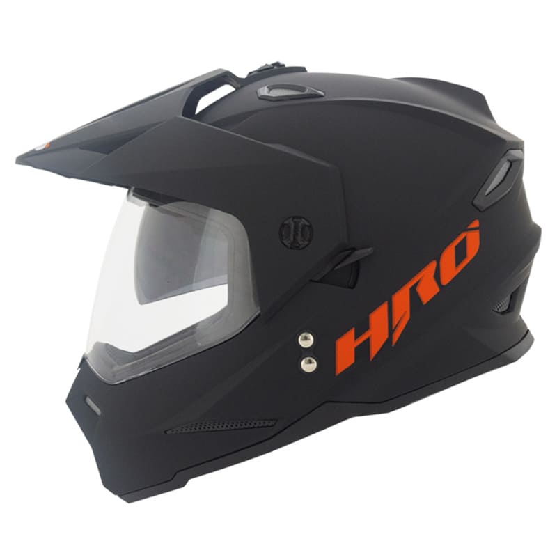 CASCO HRO HRO-MX330DV SOLID MATE NEGRO NARANJA NEON