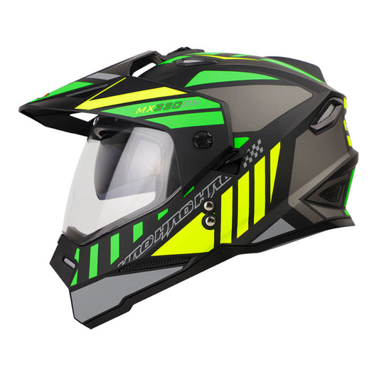 CASCO HRO HRO-MX330DV MERAX MATE NEGRO AMARILLO NEON