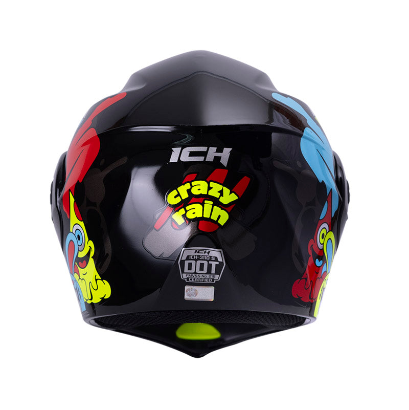 CASCO ICH ICH-3110S CRAZY RAIN NEGRO AMARILLO