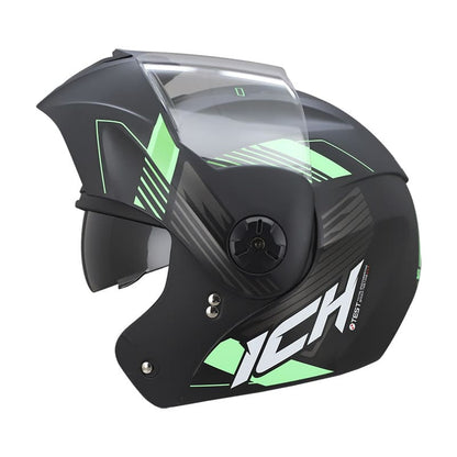 CASCO ICH ICH-3110DV SKYRO MATE NEGRO VERDE NEON