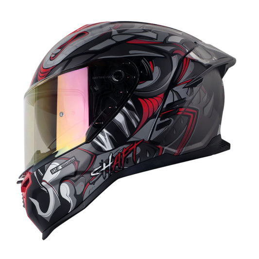 CASCO SHAFT SH-598GTR MANTIS MATE NEGRO GRIS VISOR IRIDIUM