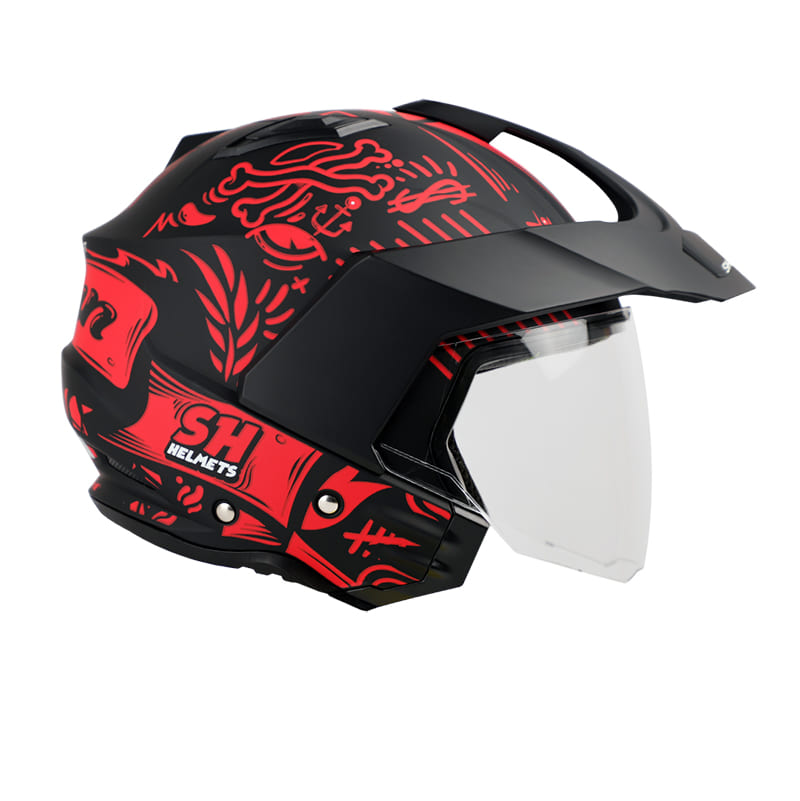 CASCO SHAFT SH-227 RUN MATE NEGRO ROJO