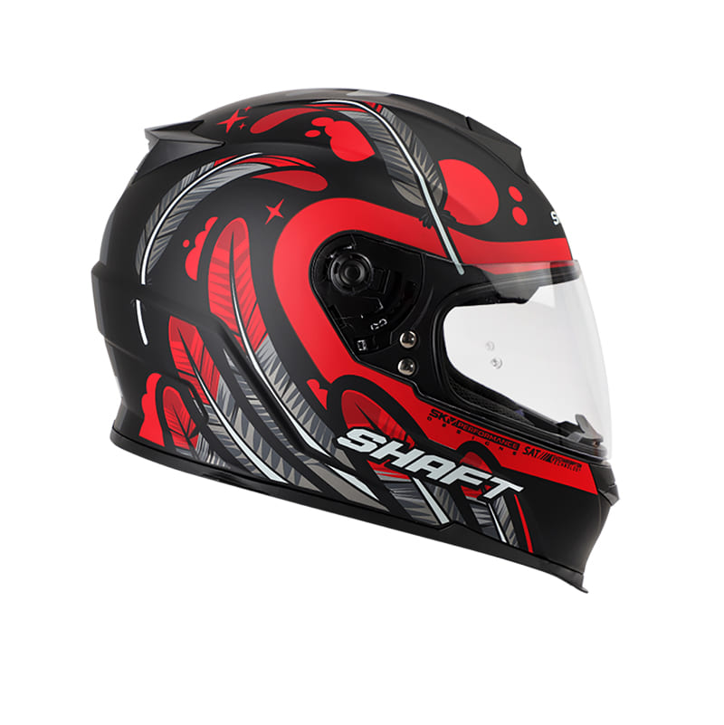 CASCO SHAFT SH-502 OWL MATE NEGRO ROJO