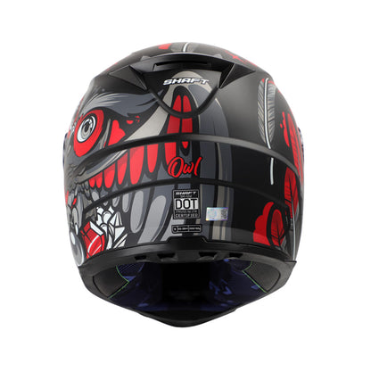 CASCO SHAFT SH-502 OWL MATE NEGRO ROJO