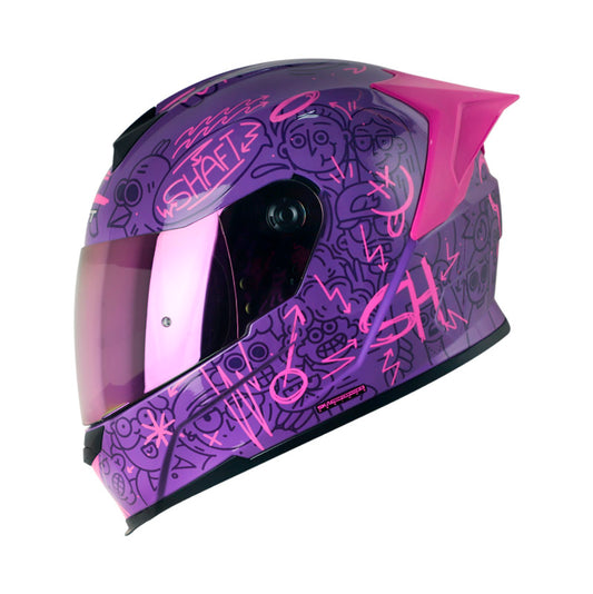 CASCO SHAFT SH-502SP PEEPS MORADO FUCSIA VISOR IRIDIUM