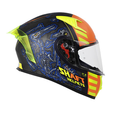 CASCO SHAFT SH-526SP FOSSIL EVO MATE NEGRO AMARILLO NEON