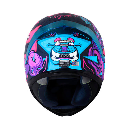 CASCO SHAFT SH-559 SKY MATE AZUL OSCURO MORADO IRIDIUM