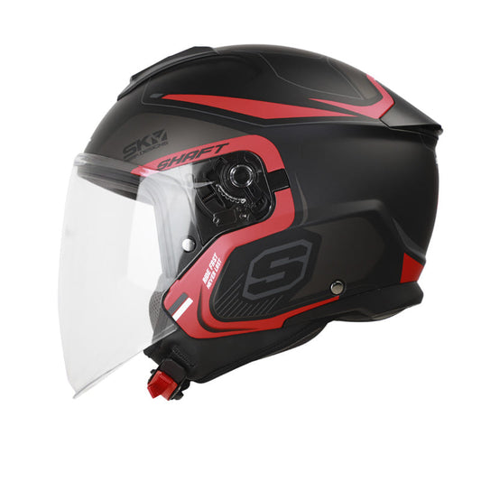 CASCO SHAFT SH-230 GRAVEL MATE NEGRO ROJO