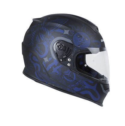 CASCO SHAFT SH-502 BLACKWORK MATE NEGRO AZUL NAVY