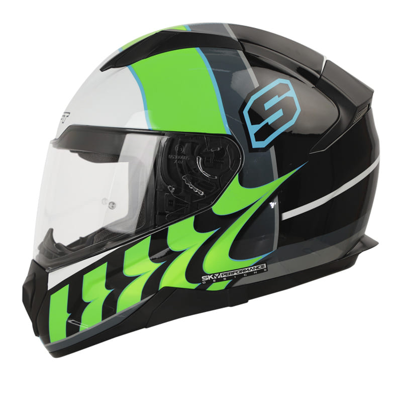 CASCO SHAFT SH 571 FURTHER NEGRO AZUL American Motos