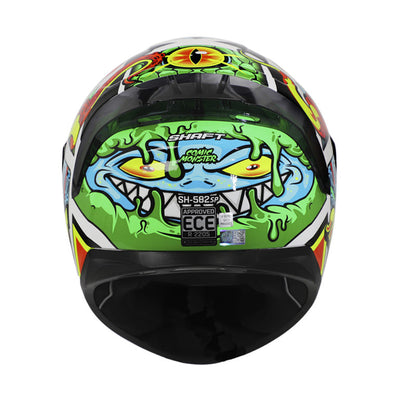 CASCO SHAFT SH-582SP COMIC MONSTE NEGRO VERDE NEON