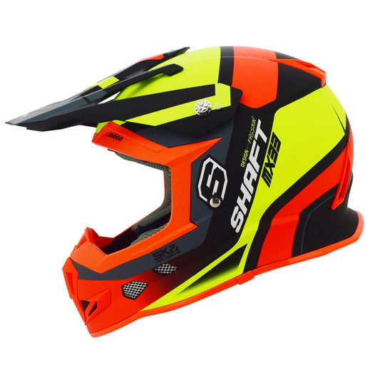 CASCO SHAFT SH-MX33 TRACE MATE NEGRO NARANJA NEON