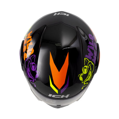 CASCO ICH ICH-3110S REPTILIAN NEGRO NARANJA NEON