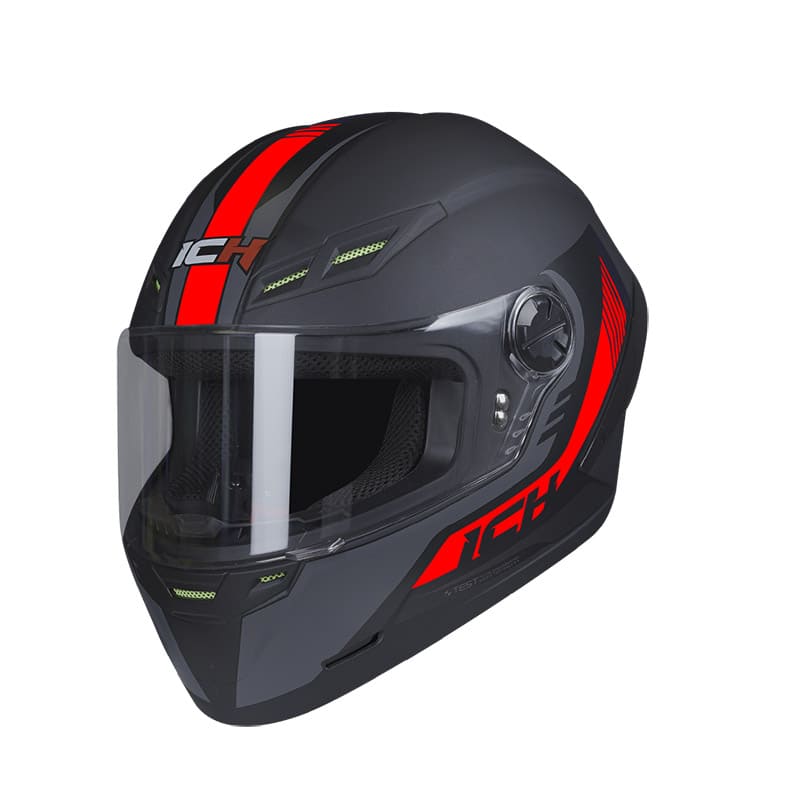 CASCO ICH ICH-501SP RAPTOR MATE NEGRO ROJO