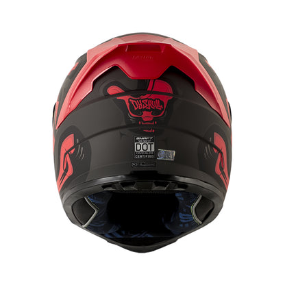 CASCO SHAFT SH-502SP DYSKULL MATE GRIS OSCURO ROJO