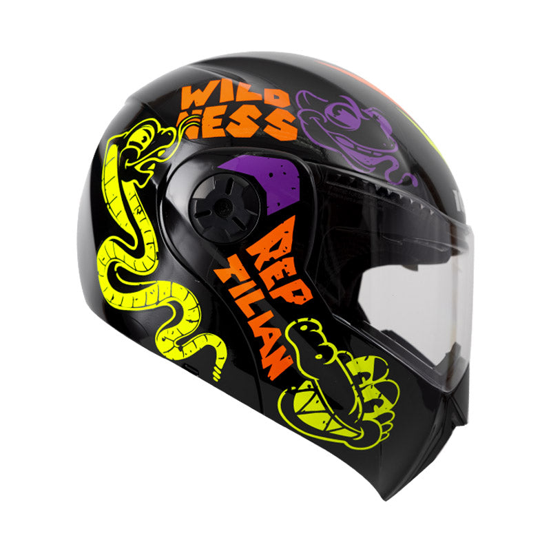 CASCO ICH ICH-3110S REPTILIAN NEGRO NARANJA NEON