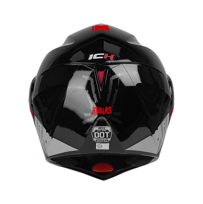 CASCO ICH ICH-3110DV RUNAS NEGRO ROJO