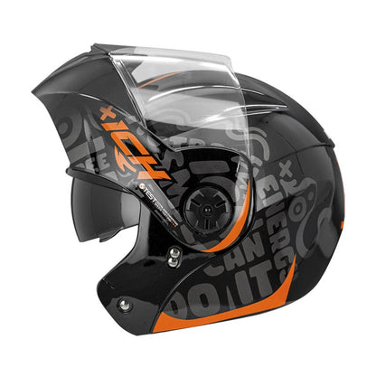 CASCO ICH ICH-3110DV WORDS NEGRO NARANJA NEON