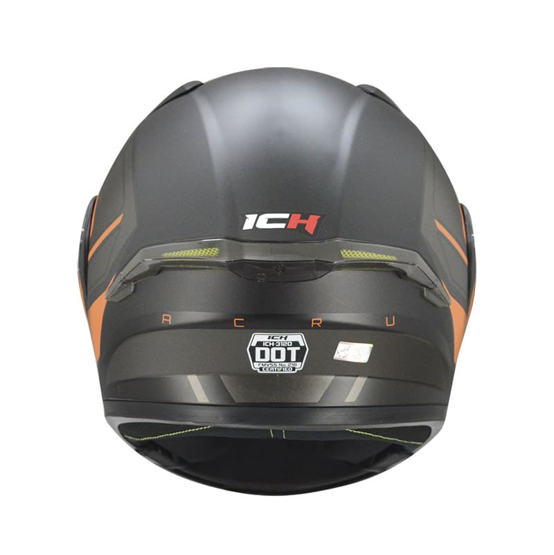 CASCO ICH ICH-3120DV ACRU MATE NEGRO NARANJA NEON