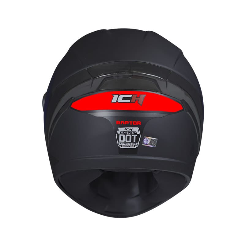 CASCO ICH ICH-501SP RAPTOR MATE NEGRO ROJO