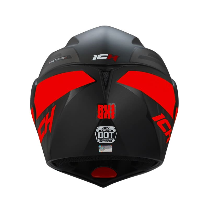 CASCO ICH ICH-3110DV RUS MATE NEGRO ROJO