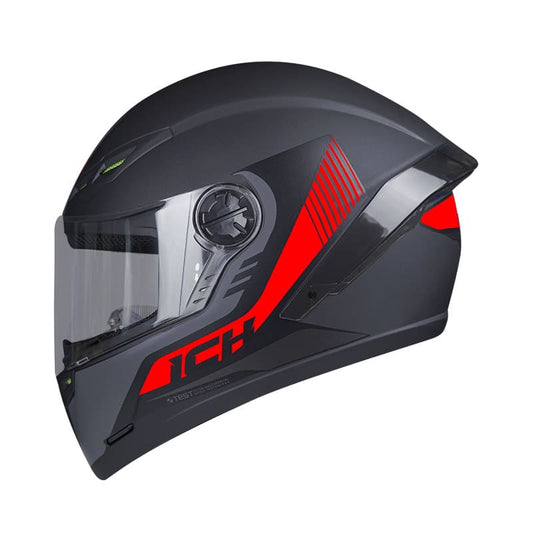 CASCO ICH ICH-501SP RAPTOR MATE NEGRO ROJO