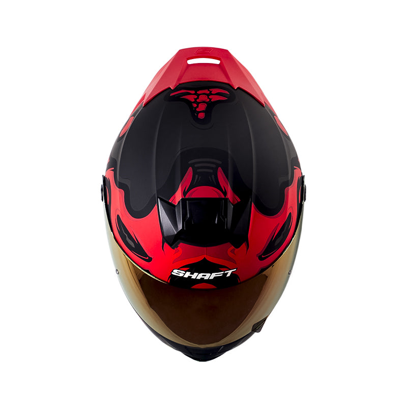 CASCO SHAFT SH-502SP DYSKULL MATE GRIS OSCURO ROJO