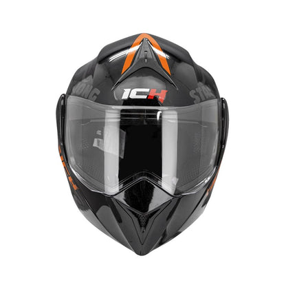 CASCO ICH ICH-3110DV WORDS NEGRO NARANJA NEON