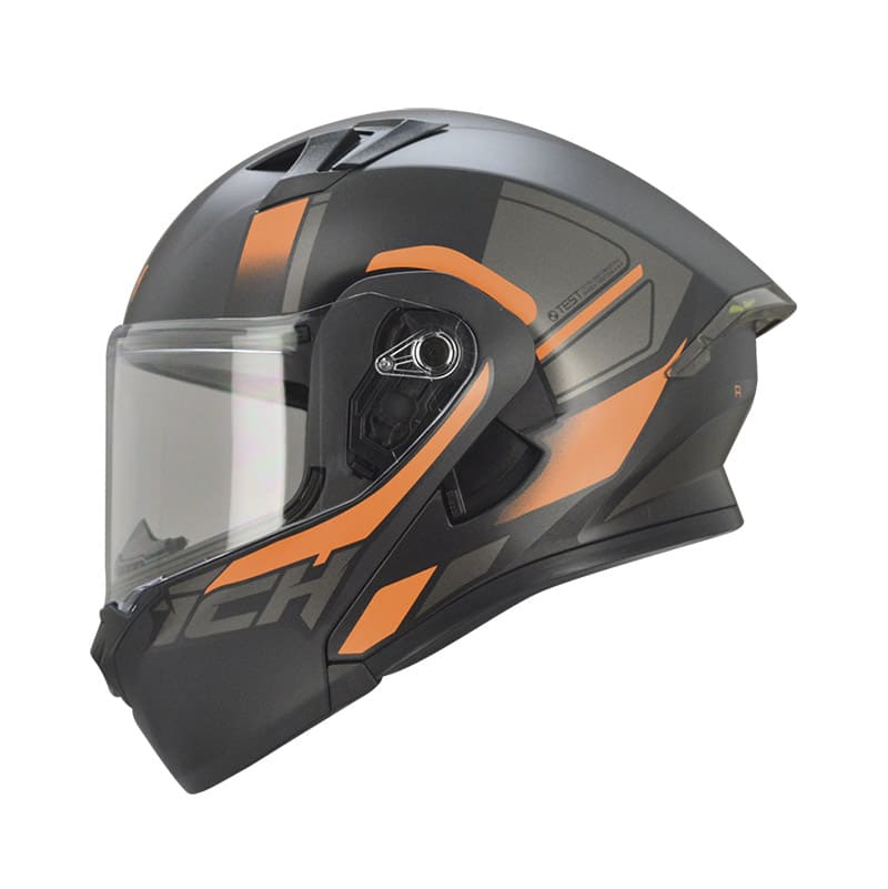 CASCO ICH ICH-3120DV ACRU MATE NEGRO NARANJA NEON