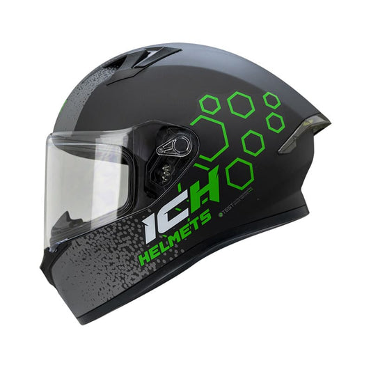 CASCO ICH ICH-503SP ROYALTY MATE NEGRO VERDE NEON