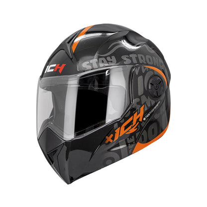 CASCO ICH ICH-3110DV WORDS NEGRO NARANJA NEON