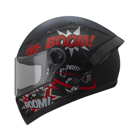 CASCO ICH ICH-501SP BOOM MATE NEGRO ROJO