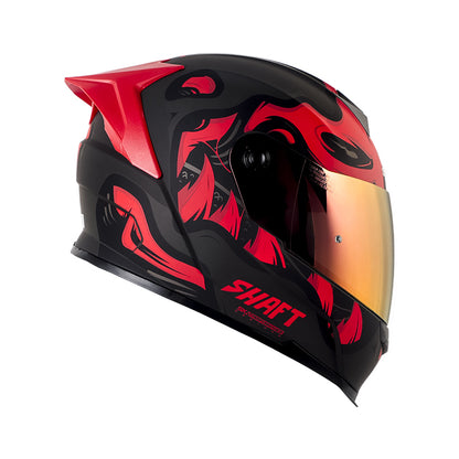 CASCO SHAFT SH-502SP DYSKULL MATE GRIS OSCURO ROJO