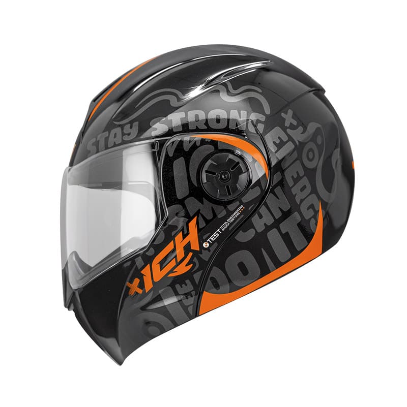 CASCO ICH ICH-3110DV WORDS NEGRO NARANJA NEON