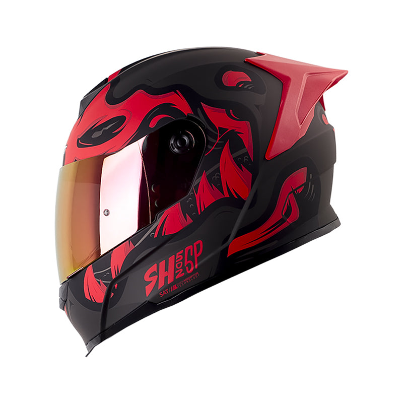 CASCO SHAFT SH-502SP DYSKULL MATE GRIS OSCURO ROJO