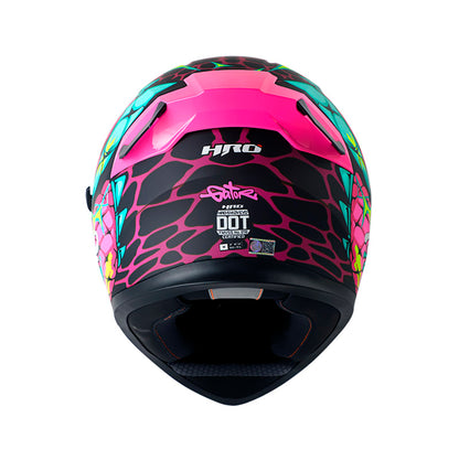 CASCO HRO HRO-514DV GATOR MATE NEGRO TURQUESA VISOR IRIDIUM