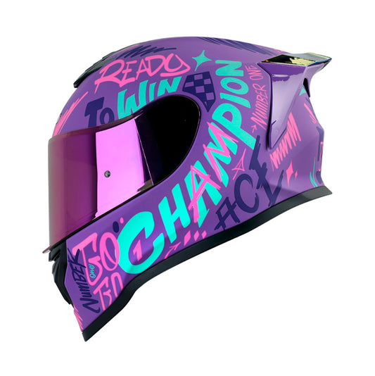 CASCO HRO HRO-506SP CHAMPION MATE MORADO FUCSIA