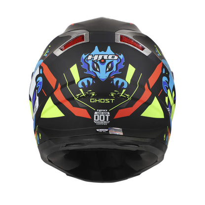 CASCO HRO HRO-508 GHOST MATE NEGRO AMARILLO NEON