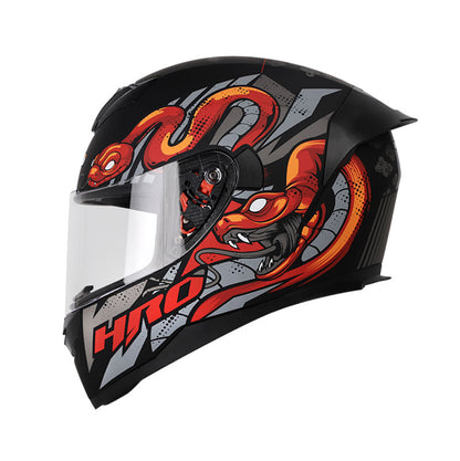 CASCO HRO HRO-511 SABURO MATE NEGRO ROJO