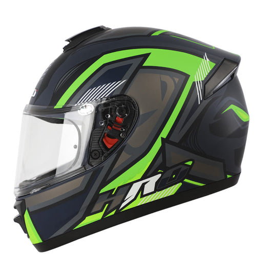 CASCO HRO HRO-516 COMANDER AZUL NAVY VERDE NEON