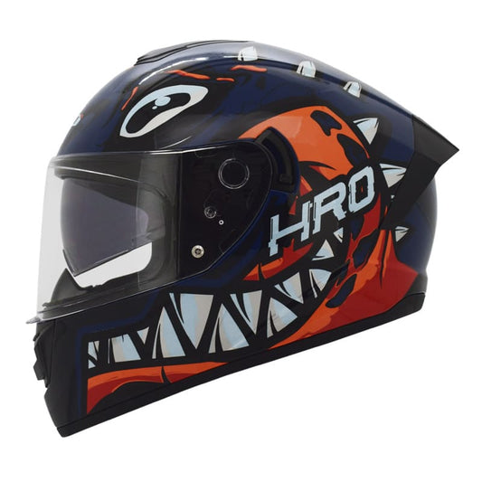 CASCO HRO HRO-518DV DONAT EVO AZUL NAVY NARANJA NEON