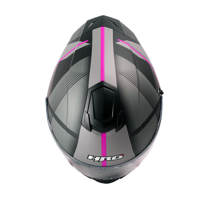 CASCO HRO HRO-518DV ZORA MATE NEGRO FUCSIA NEON