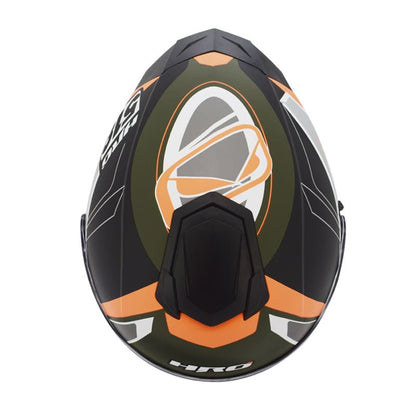 CASCO HRO HRO-518DV GARAH MATE VERDE MILITAR GRIS